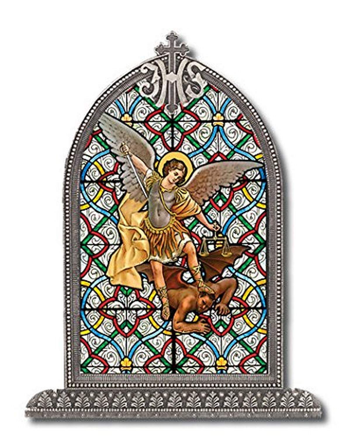 StealStreet SS-WJH-SG830-330 St Michael Antiqued Metal Arched