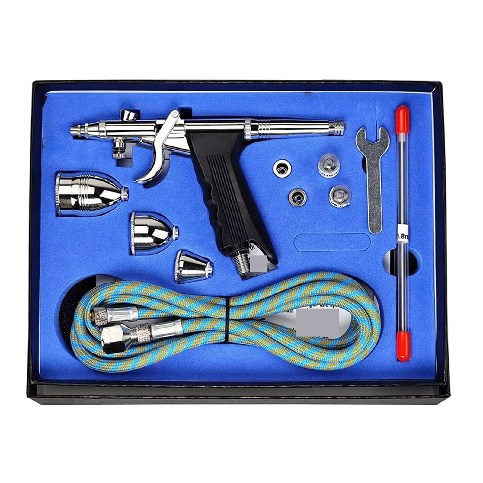 Spruzzatore di vernice, Pistola A Spruzzo 0.3/0.5/0.8mm Aerografo A Doppia Azione 2cc 7cc 13cc Set Modello Per Auto E Casa Pittura Fai Da Te Adatto Ai Principianti per la pittura domestica