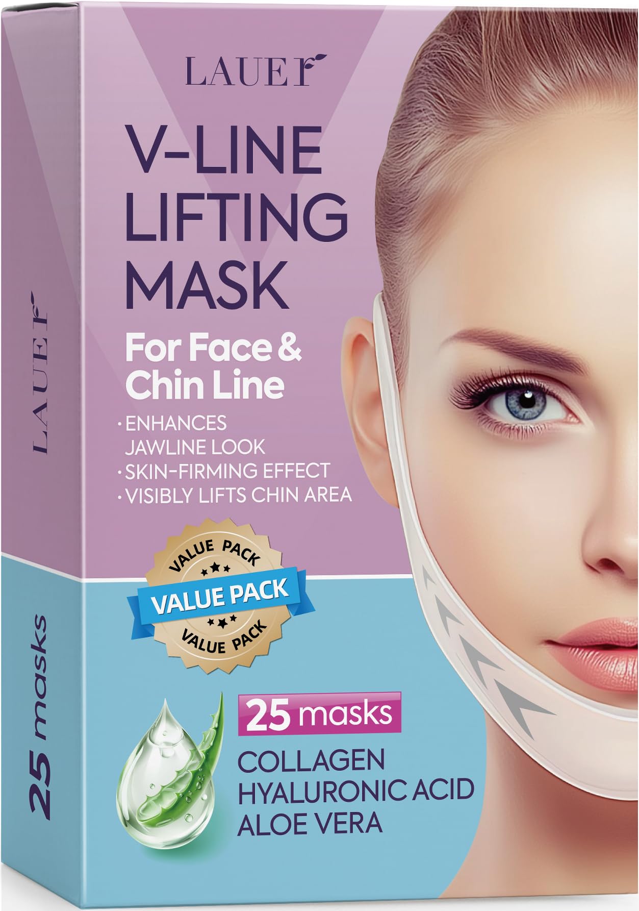 V Shaped Contouring Face Mask Line Shaping Lifting Belt Neck Reduction Jawline Lift Tape Enhancer Face Patch Firming Tightening Skin Chin Up Sculpting