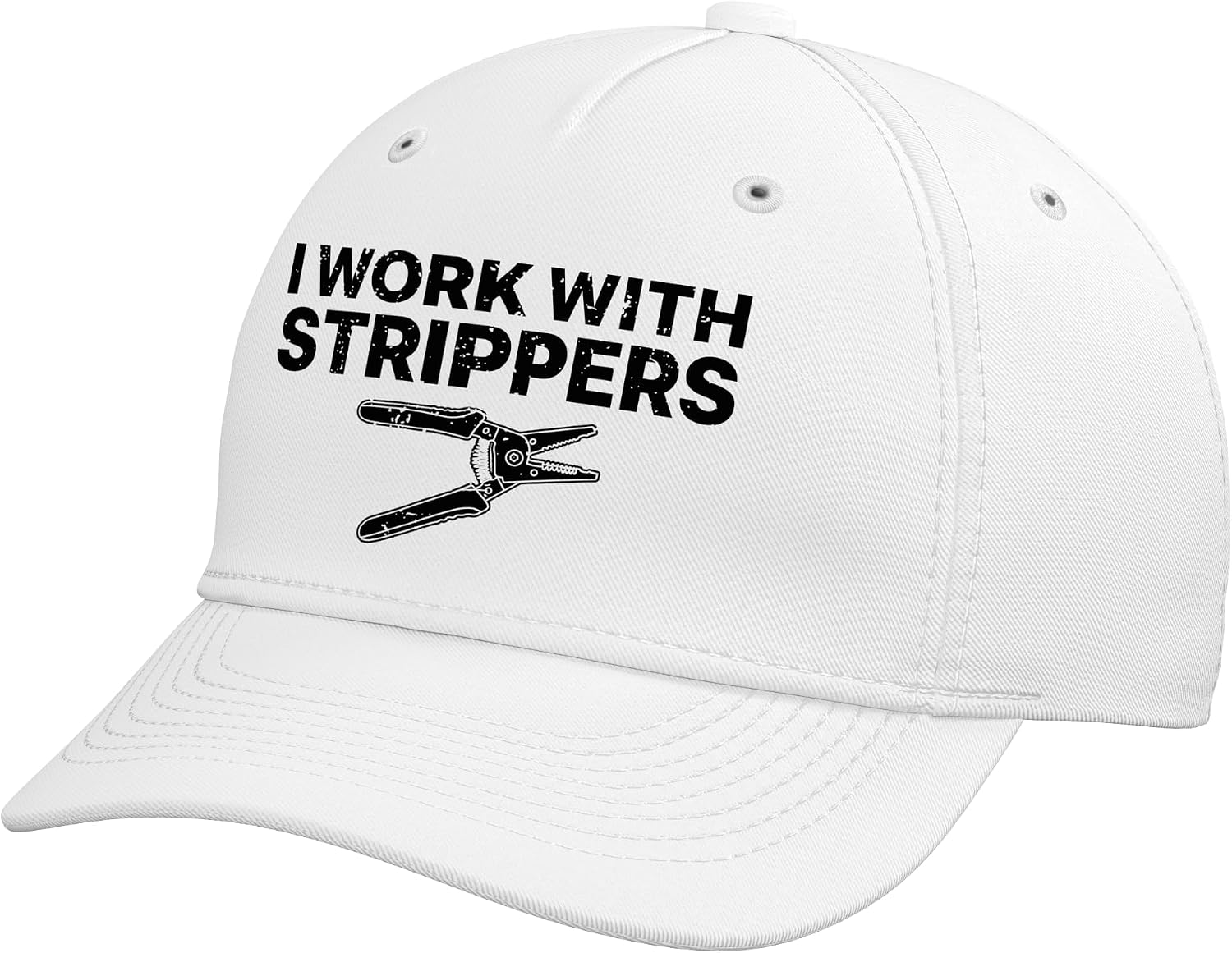 Funny Electrician Art for Men Dad Electronics Engineer Humor Adjustable Baseball Hat