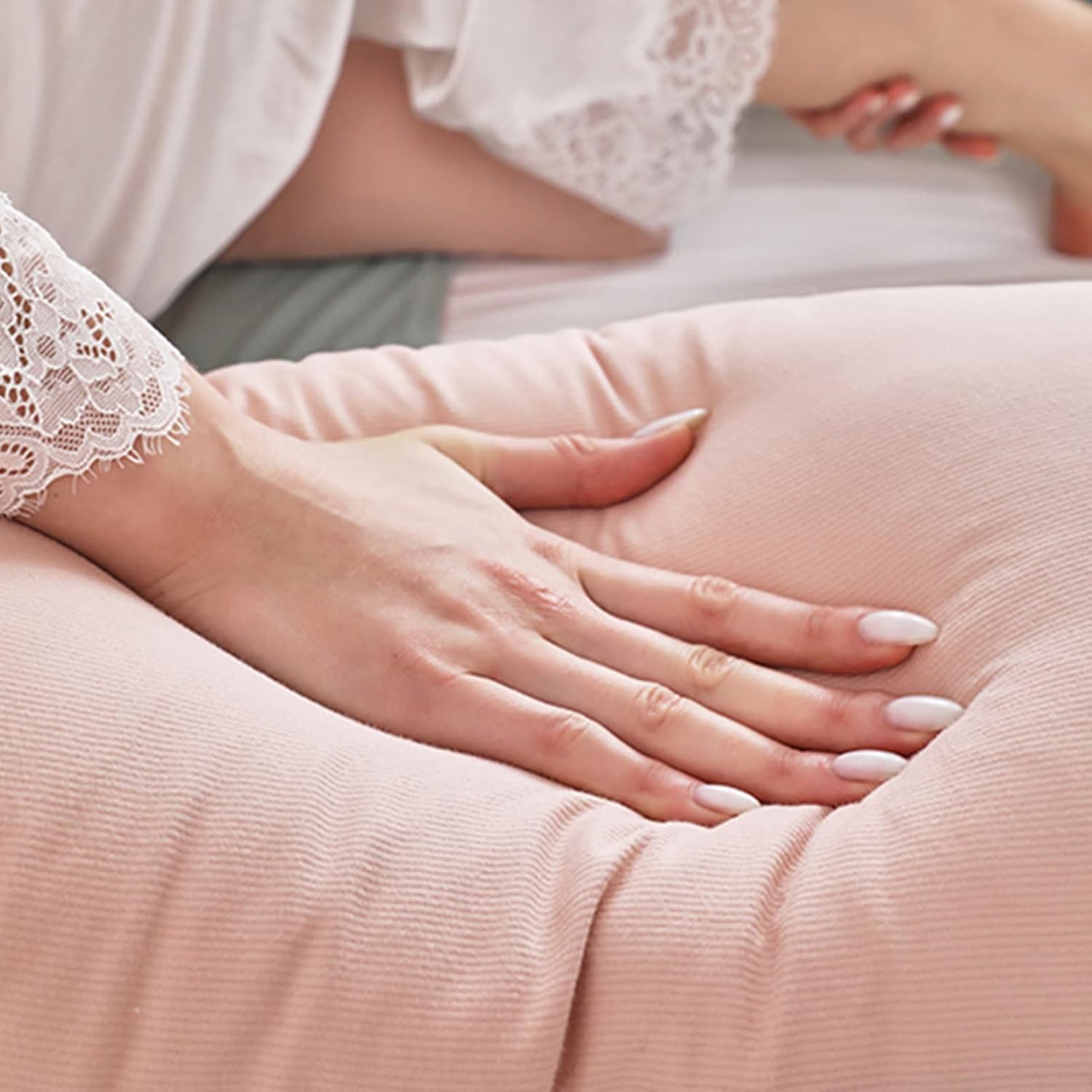 DAPERCI Pregnancy Pillow Multifunctional Maternity Pillow, 180x80cm Pregnant Woman Body Pillow, Pregnancy Sleep Support Pillow, Detachable and Washable Body Pillows (Color : Pink)