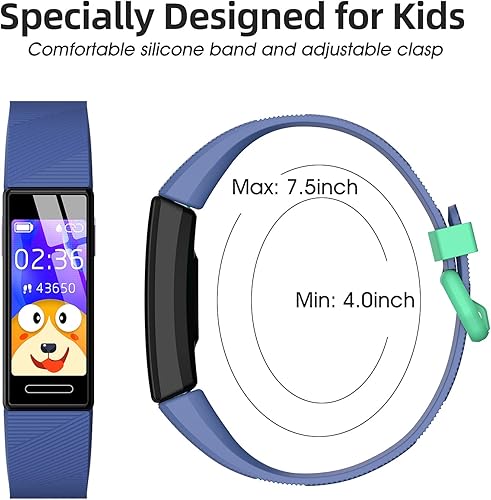 Miniatura 8 de Reloj rastreador de fitness para niños IP68 impermeable monitor de ritmo cardíaco 11 modos deportivos contador de calorías con reloj despertador y