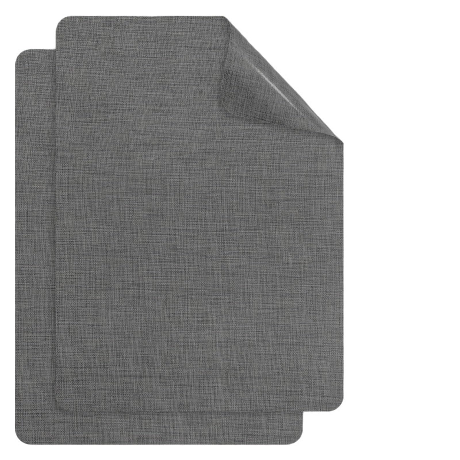 Parche Adhesivo de Tela Parche de reparación lino autoadhesivo 20,5 x 28 cm for bricolaje, decoración muebles, sofás, for reparar arañazos y desgarros(54 Dark Gray)