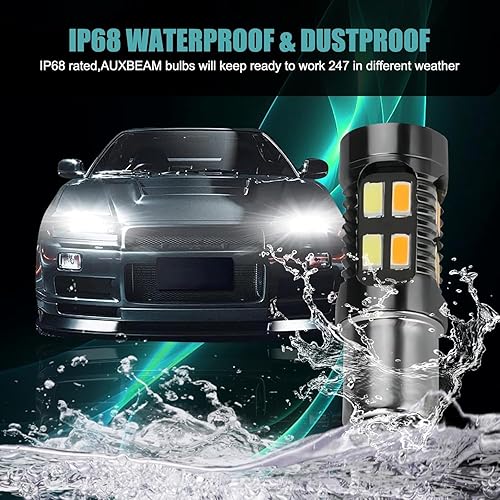 Miniatura 7 de HOCOLO 2 bombillas LED Switchback 1157 2057 2357 7528 BAY15D P215W Switchback 20SMD Chipsets luz de estacionamientoluces de circulación diurnaDRL