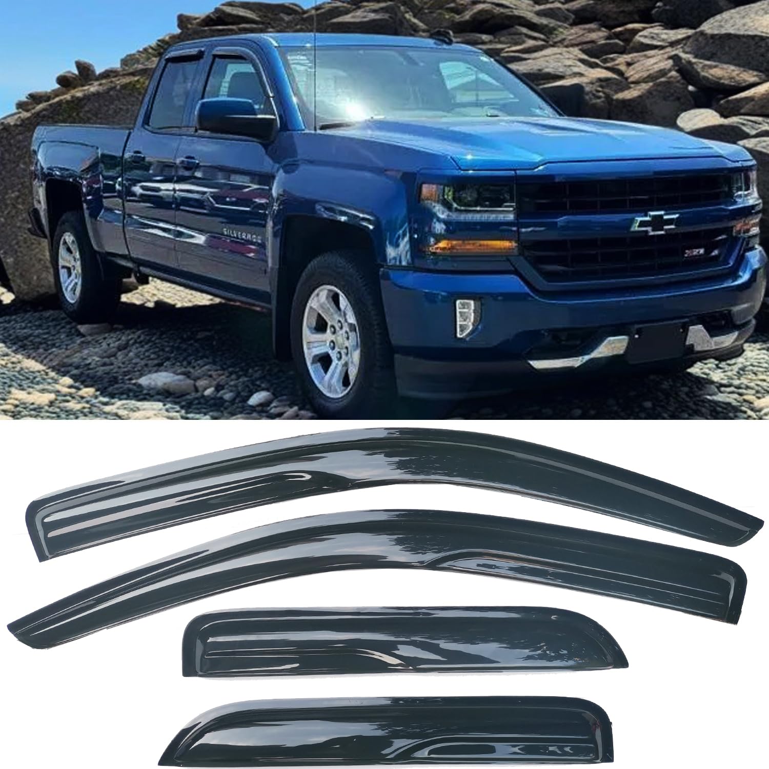 Exciting Chevy Silverado Window Rain Guards Images
