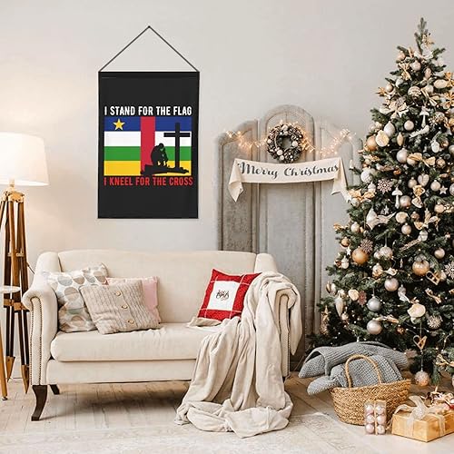 Miniatura 3 de LIFANGMI I Stand For The Central African Republic Flag And I Kneel For The Cross Garden Flag 12.5"x18" Inch Double Sided Garden Flags Home Lawn
