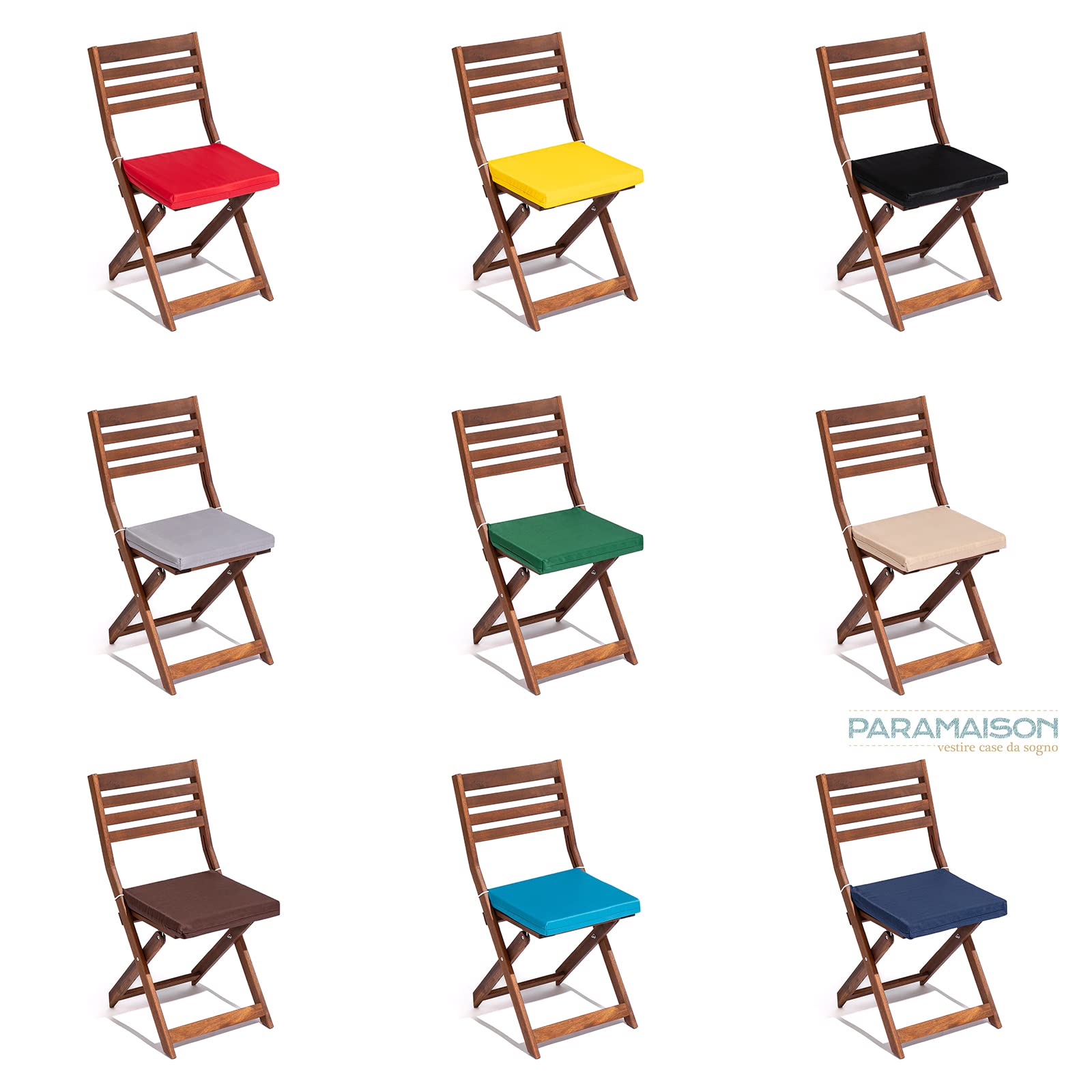 PARAMAISON Cuscino per Sedie da Cucina 35x35x5 cm Beige Antigraffio Set da 2