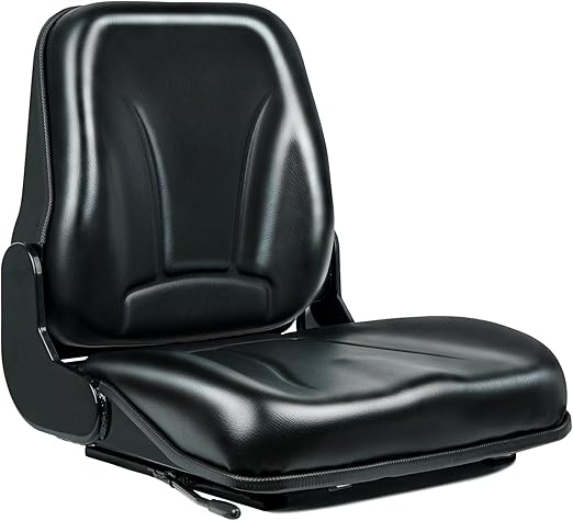 Universal Forklift Seat, Fold Down Tractor seat with Micro Switch for Tractor, Caterpillar Excavator Skid Loader Backhoe Dozer Telehandler