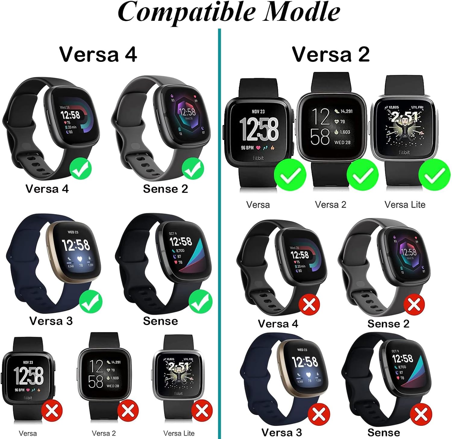 Boho Natural Stone Beaded Strap Compatible with Fitbit Versa 4/Versa 3/Sense 2/Sense,Women Men Handmade Natural Stone Colorful Jasper Strap for Versa 2 /Versa/Versa Lite