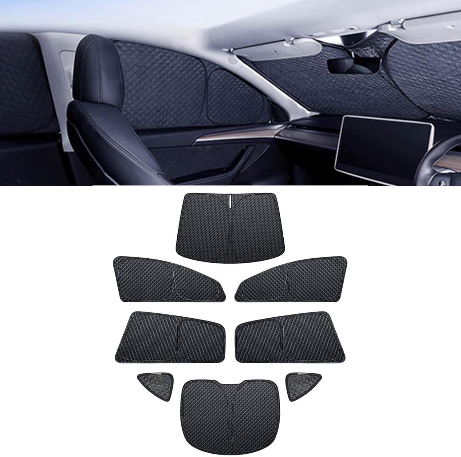 車用 サンシェード に適用メルセデスベンツ EQE sedan 2020年~ 断熱 遮光シェード プライバシー保護 暑さ対策車用 車