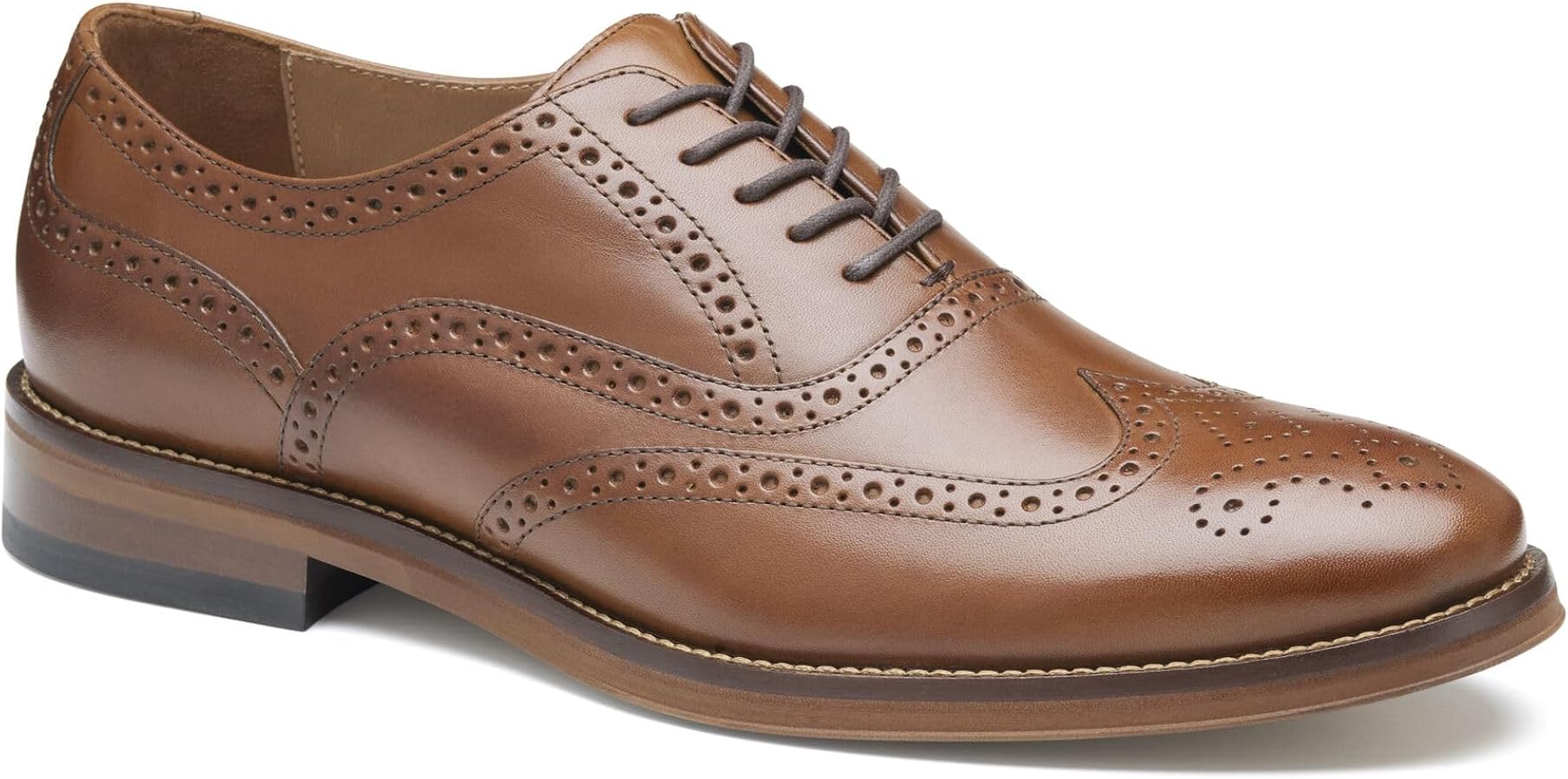 Amazon.com | Johnston & Murphy Men's Sutton Wingtip Shoe, Tan Full