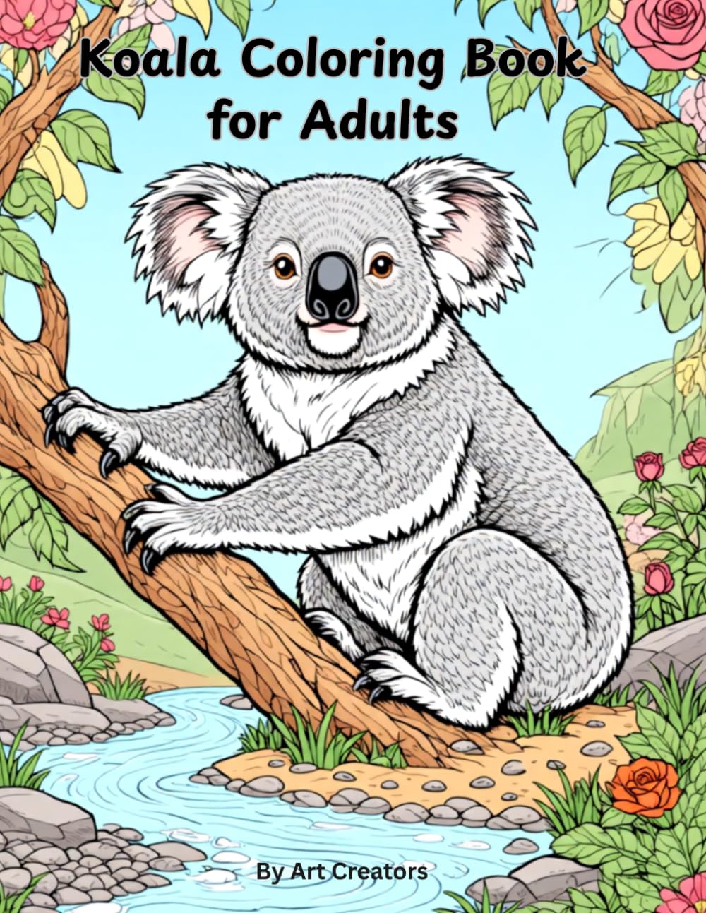 Koala Coloring Book for Adults: 40 Relaxing Koala Coloring Pages for Adults Featuring Simple and Cute Designs with a Bright Koala Cover