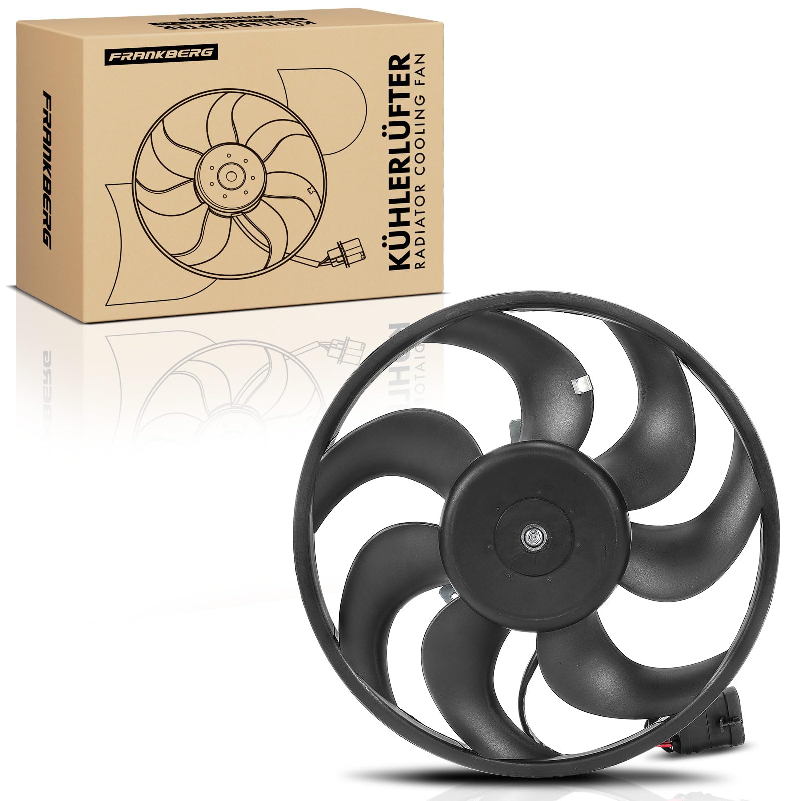 Frankberg Kühlerlüfter Ventilator Motorkühlung Kompatibel mit Astra H A04 1.2L 2005-2010 Astra H L48 1.6L-2.0L 2004-2014 Zafira B A05 1.6L-2.2L 2005-2015 Replace# 13147279