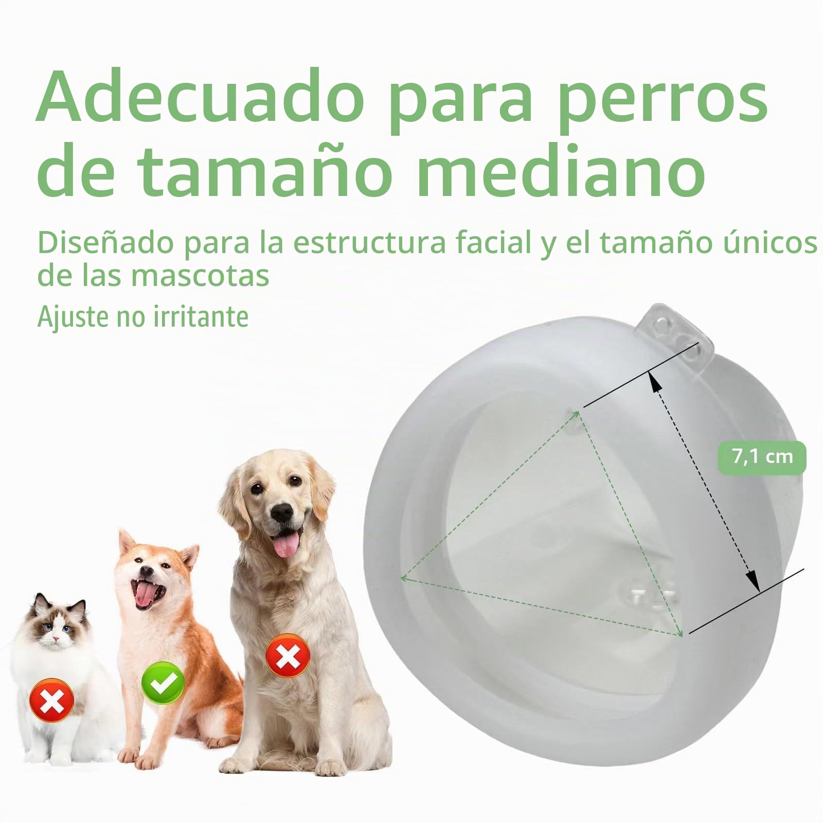 Espaciador para inhalador de Perros, diseñado para Primeros Auxilios para Mascotas en casa y al Aire Libre, für mittelgroße Hunde (M)