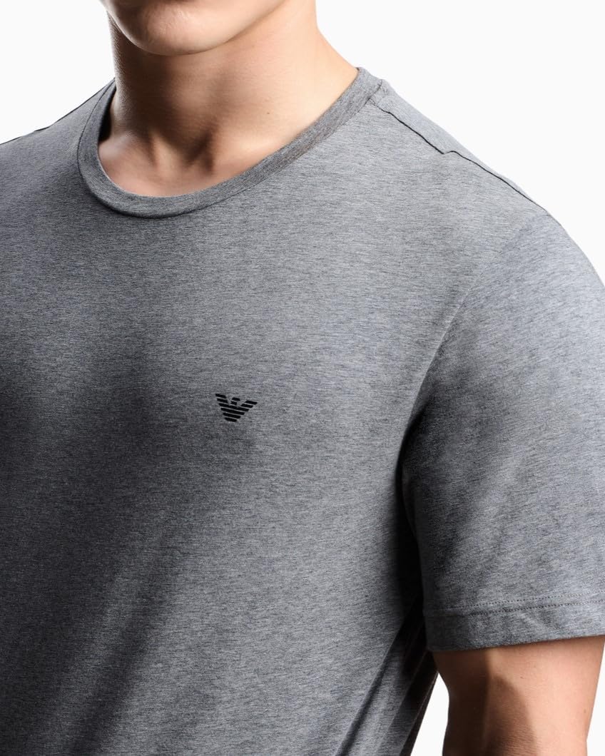Emporio Armani T-Shirt+Shorts Pyjama Set di Pigiama Uomo (Pacco da 2)