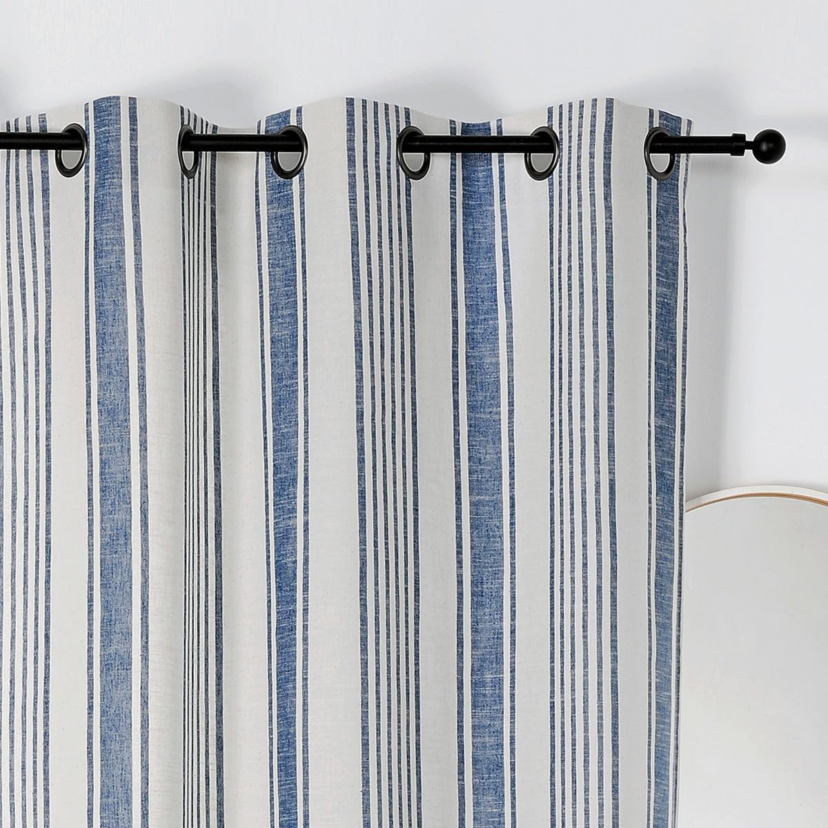 Linder 513/45/375FR/145 x 265 - Cortina con Ojales (poliéster, 145 x 265 cm), Color Azul