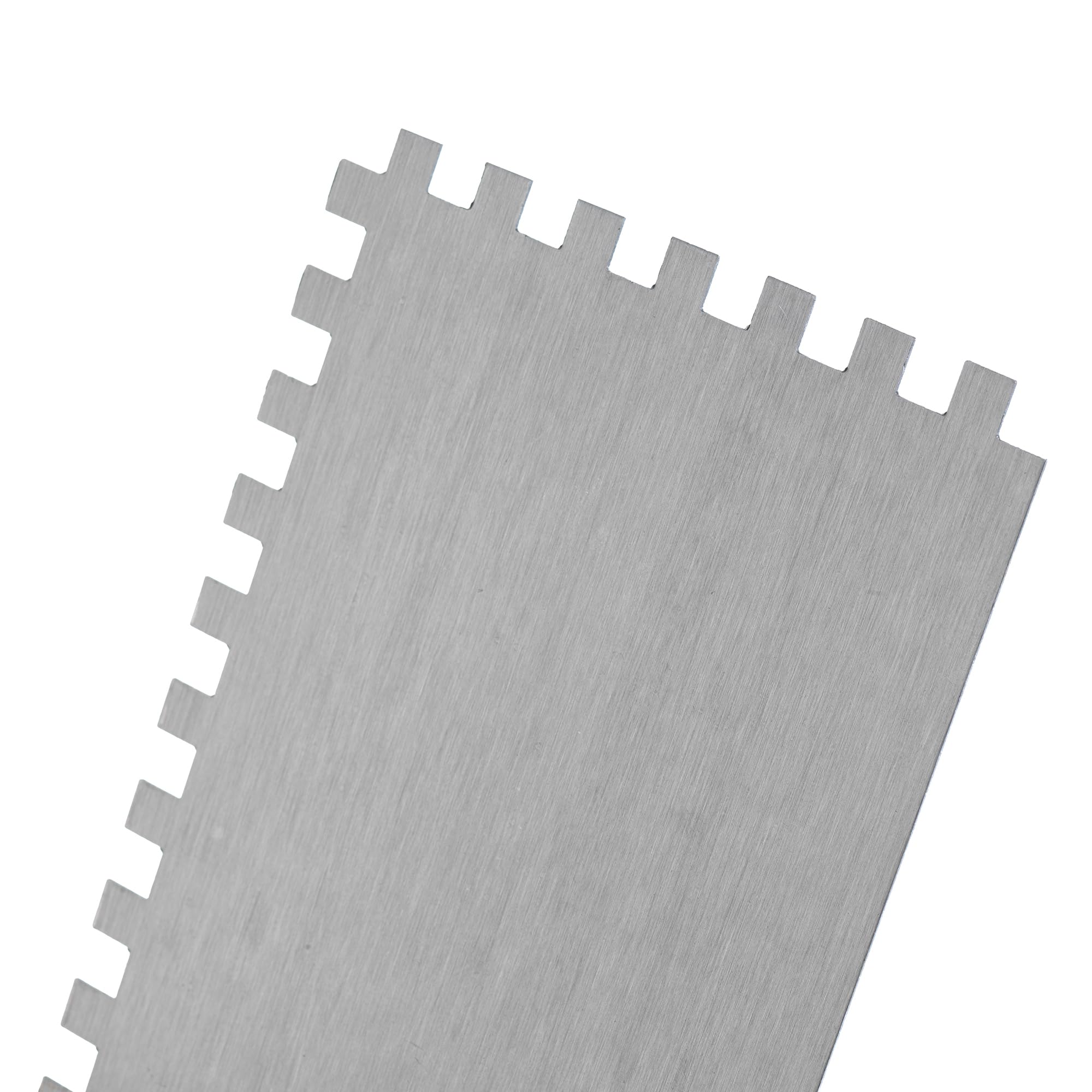 Edward Tools Paleta cuadrada para azulejos y suelos, 1/10.2 cm x 1/10.2 cm x 1/10.2 cm, paleta de acero inoxidable de grado profesional, mango ergonómico de goma cómodo, se extiende uniformemente