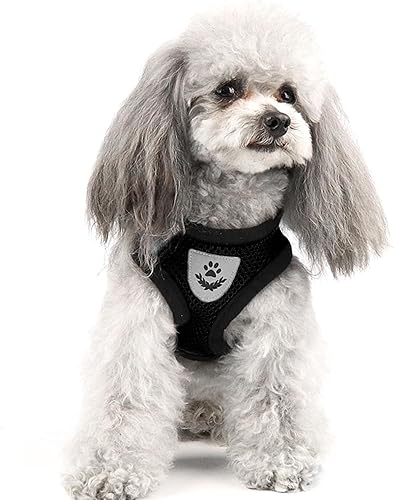 Miniatura 6 de Arnés de pecho y correa para caminar para gatos, correa de malla suave ajustable antiescape para gatos pequeños y cachorros, chaleco para gatos de