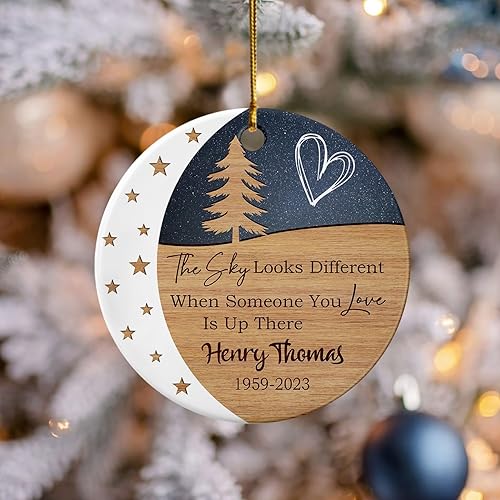 Vista 35 de Adorno de cerámica con cardenal personalizado en memoria amorosa, los seres queridos pueden dejar este mundo pero nunca dejan nuestros corazones