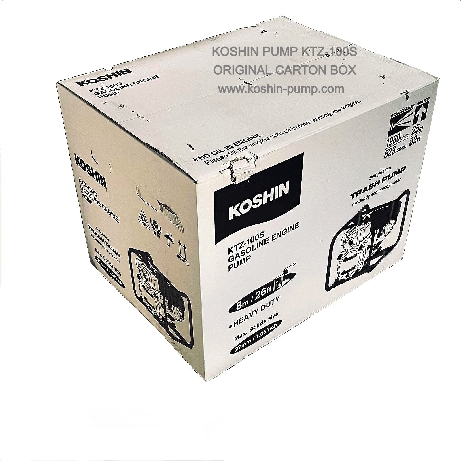Pompa do brudnej wody KOSHIN KTZ-100S 4" z silnikiem benzynowym 12 KM