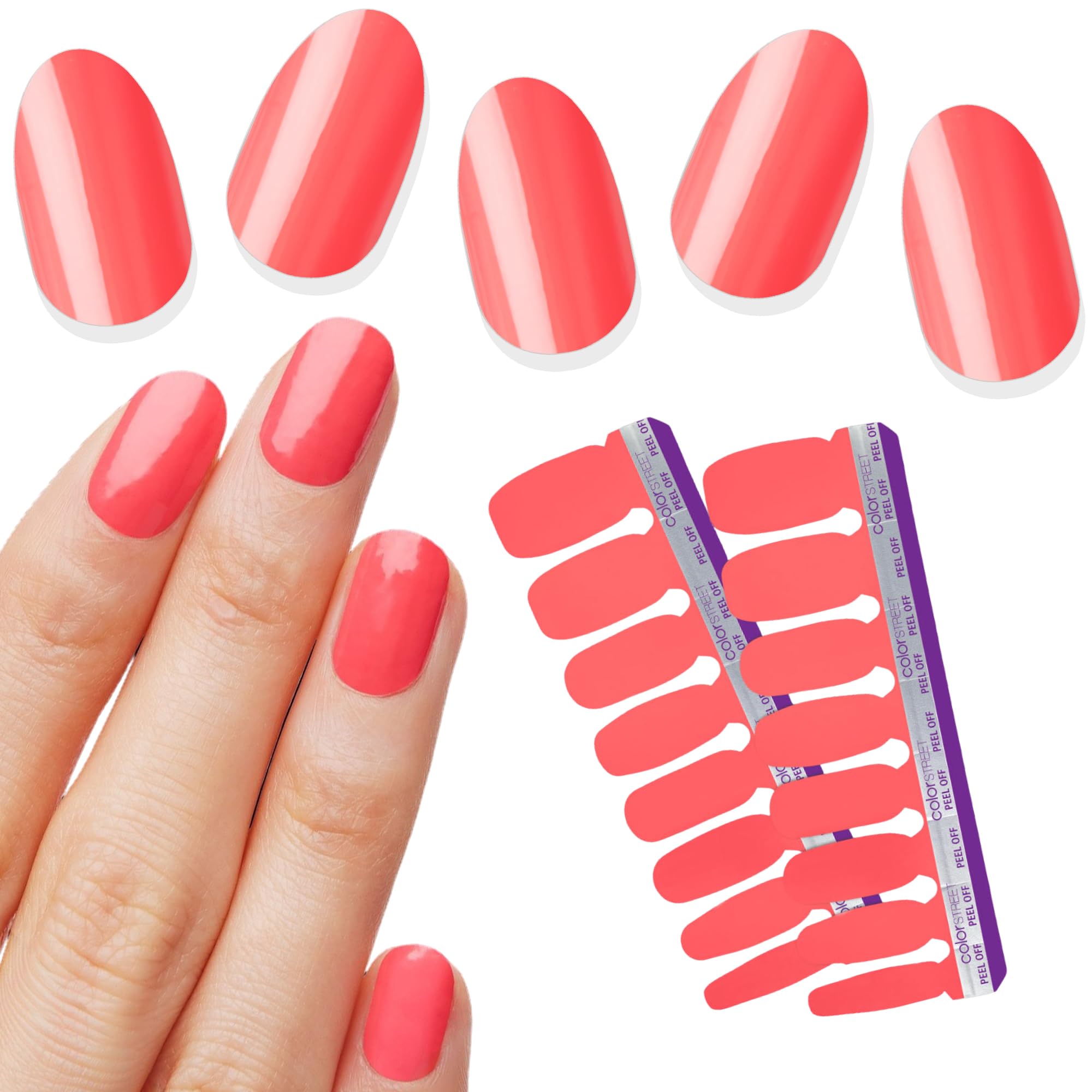 Amazon.com : Color Street - Peach Tea - Vibrant Coral Crème Finish