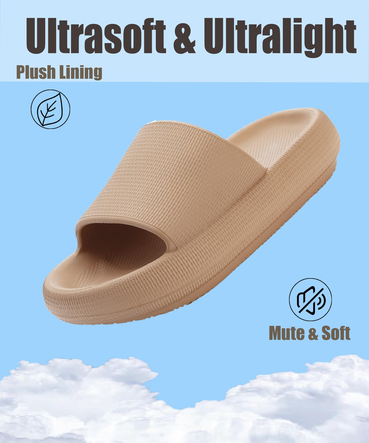 Ciabatte Donna Estive Nuvola Pantofole Uomo Doccia Sandali Comode Piscina Spiaggia Antisudore Slide Antiscivolo Scarpe da casa Interni ed Esterni