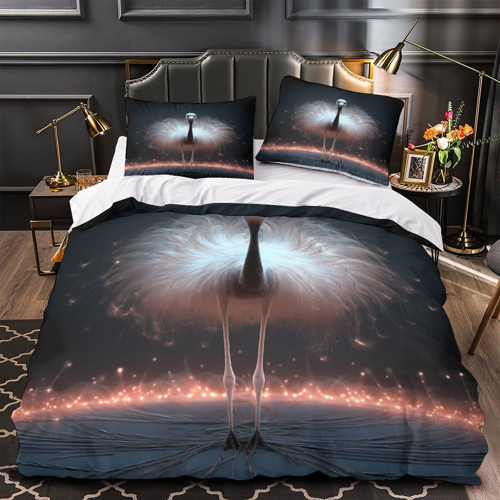 Housse de couette Cube Mystère 220x240 cm parure lit microfibre pour chambre adulte et enfant