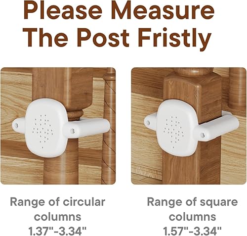 Miniatura 3 de Adaptador de barandilla para puerta de bebé, 2 adaptadores de puerta de bebé aplicados a puertas de malla y hierro, para barandillas