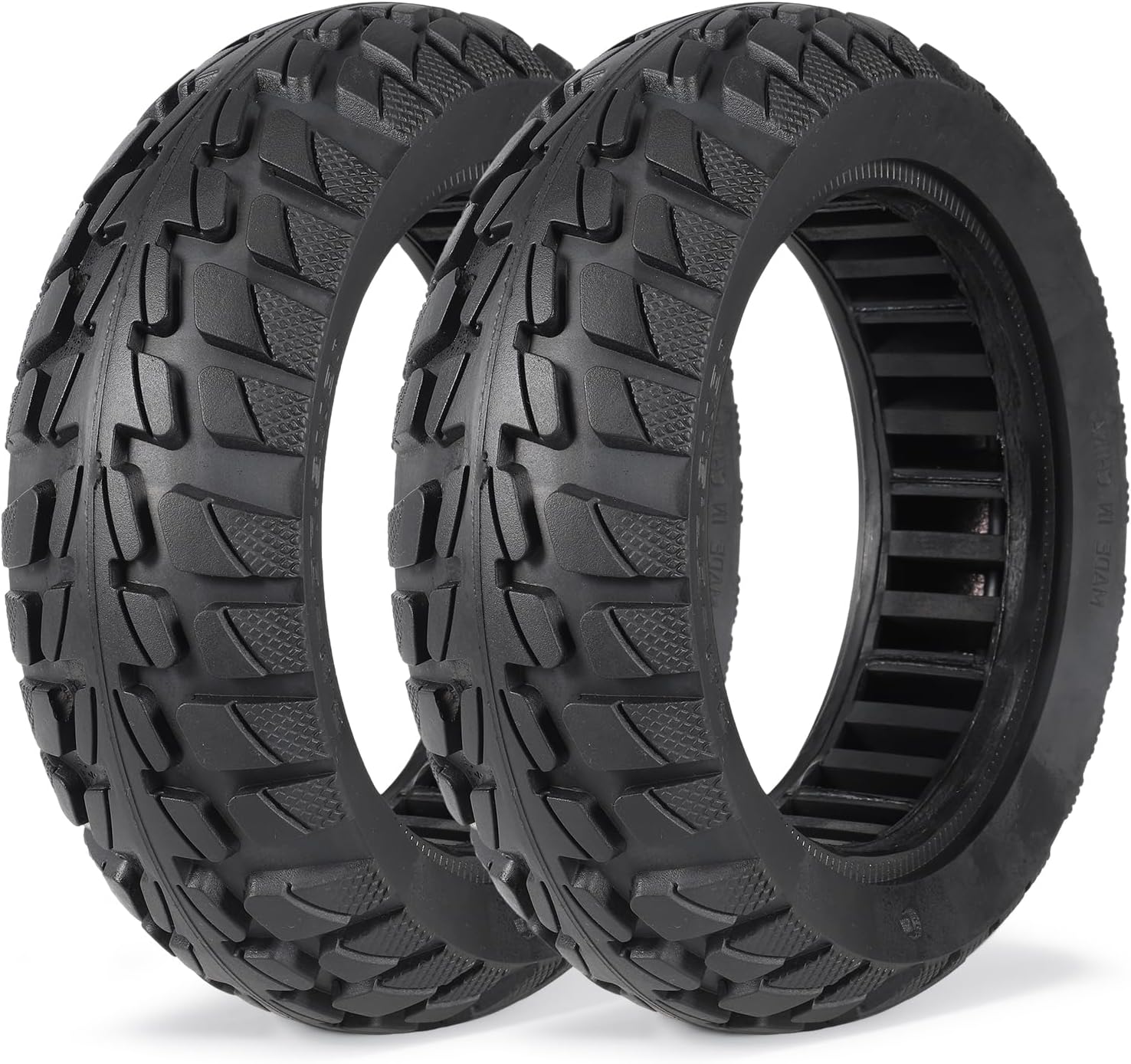 10x2.70-6.5 Solid Tire,2 Pack 70/65-6.5 Scooter Tubeless Solid Tire,10 inch Tires for Hover-1 Alpha Evercross H5 Electric Scooter Mobile Cruiser