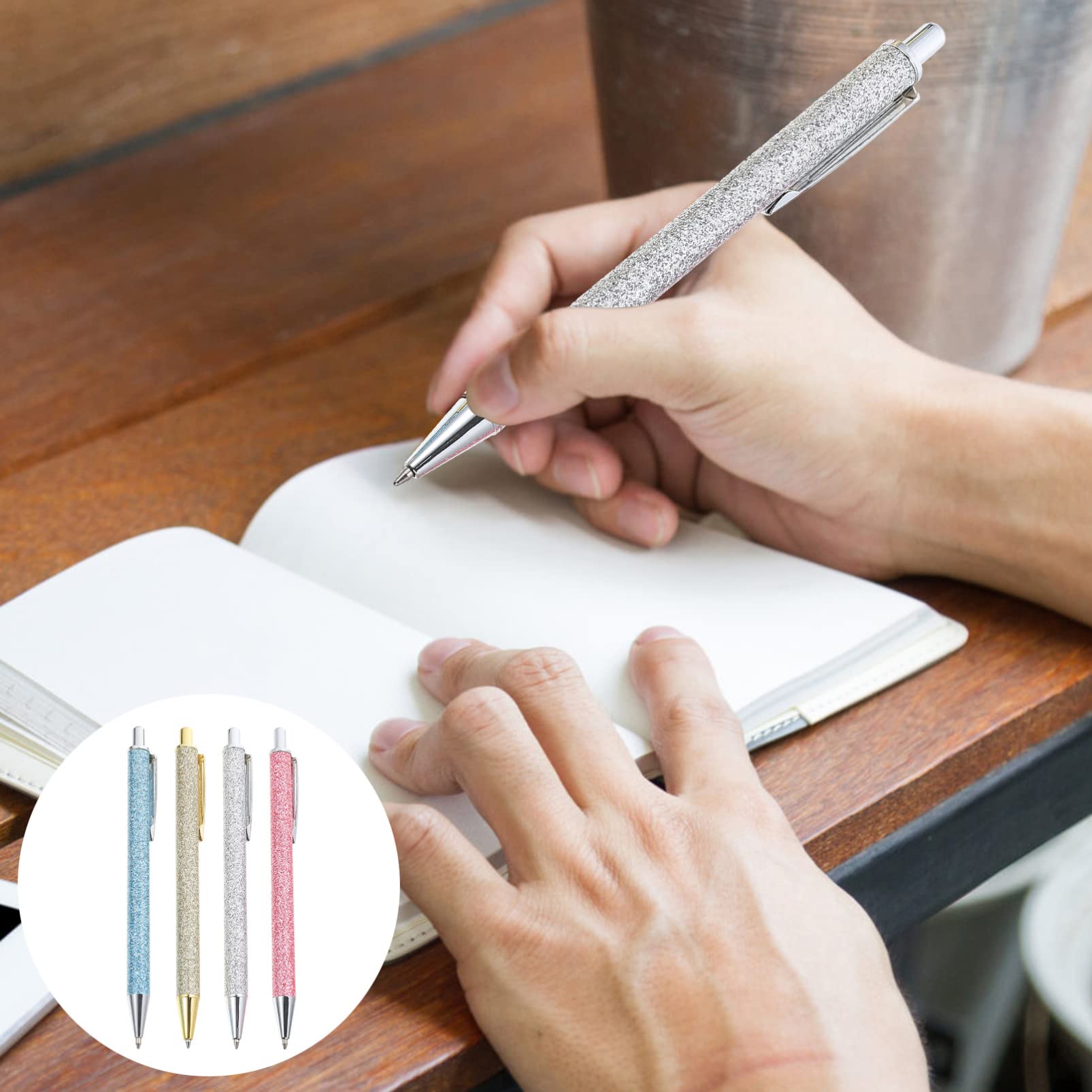 STOBOK 12pièces Stylo à Bille Métallique Publicitaire Stylo Rétractable Pour Écriture Quotidienne