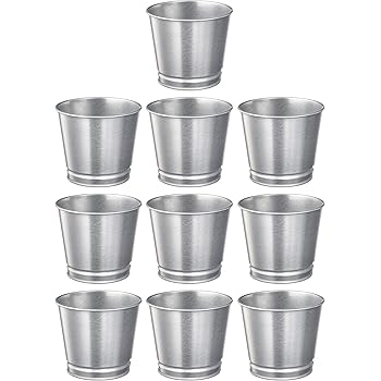 Ikea Bintje Lot De 10 Pots De Fleurs En Acier Galvanise 9 Cm Amazon Fr Cuisine Maison