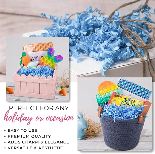 Miniatura 74 de MagicWater Supply - 1 libra - Naranja - Relleno de papel de corte arrugado ideal para envolver regalos, relleno de cestas, cumpleaños, bodas