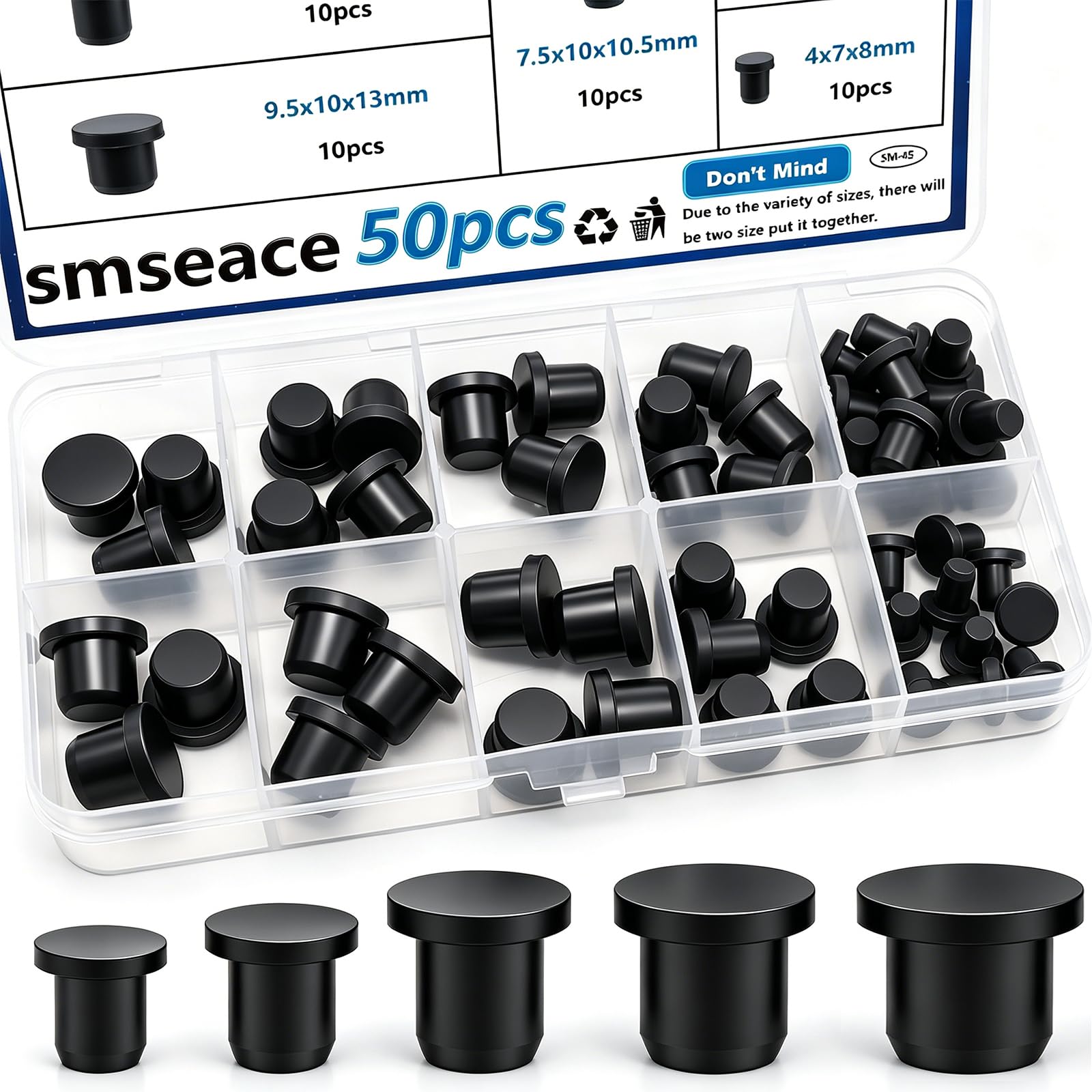 135 Hole Plugs - Nylon Plastic Assortment -10