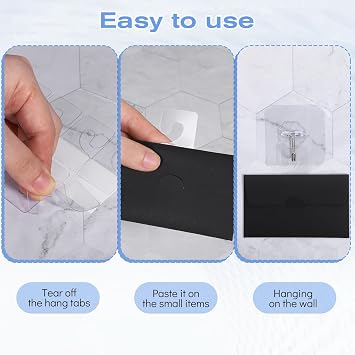 1500 Pcs Hang Tabs Self Adhesive, Plastic Hanging Tabs for Retail Clear Sticky Tab Hang Hooks for Retail Displays in Business Shops