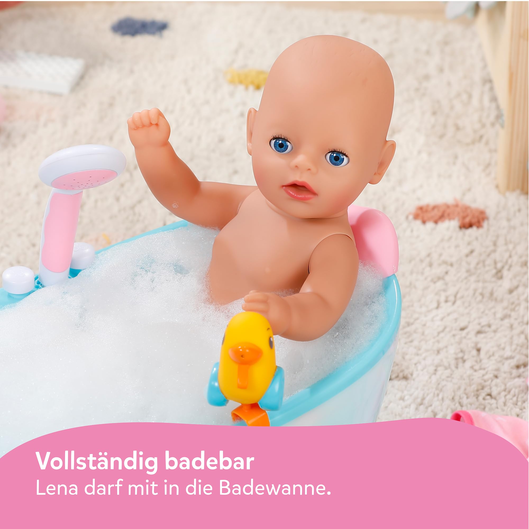 BABY Born Lena Pink, 36 cm große Puppe mit 7 Funktionen für Kinder ab 1 Jahr