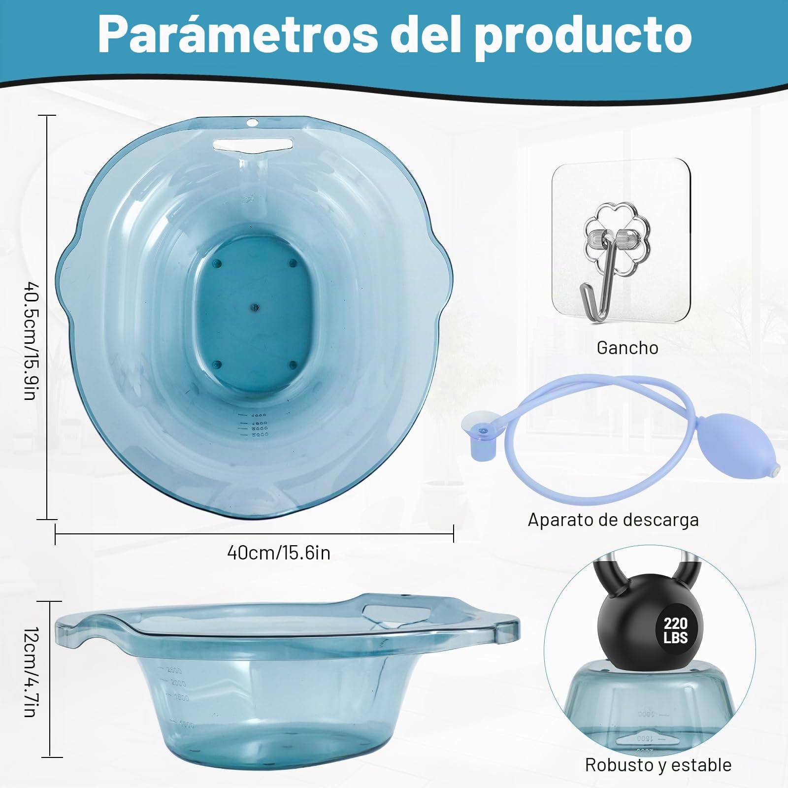 Sitz Baths - Lavabo del asiento del inodoro para el cuidado posparto, ancianos, discapacitados o tratamiento de hemorroides, mitiga las infecciones, alivia la inflamación, calma el dolor se adapta