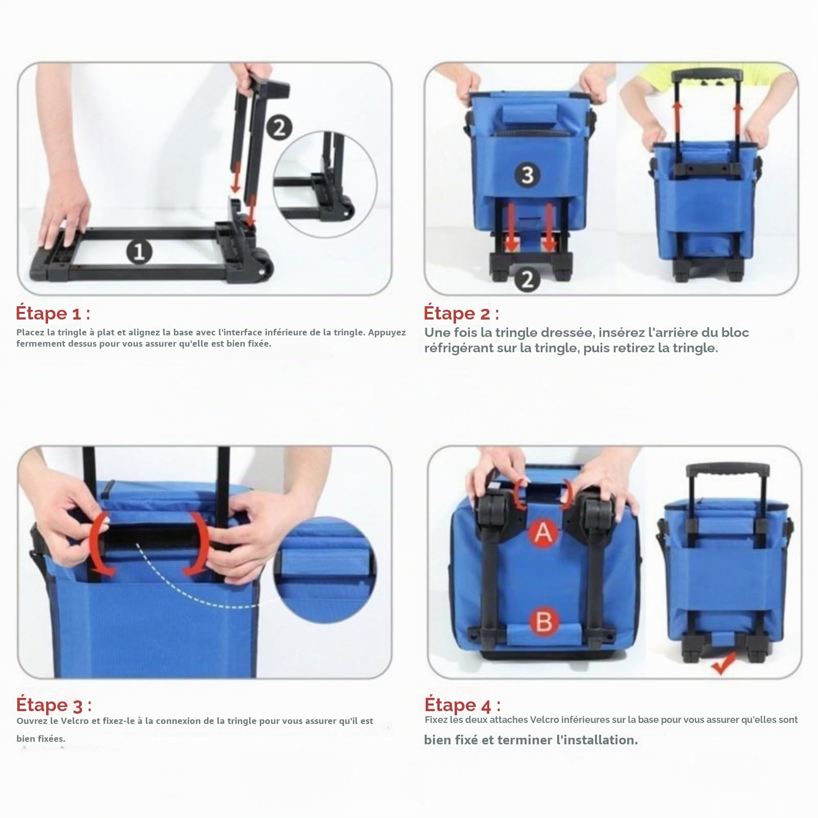 Glacière à roulettes, Isotherme en Tissu Oxford Souple et zippé de 35 L, capacité, avec roulettes et poignée, Portable Protection de Fraîcheur pour Plage Pique-Nique Voyage