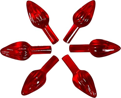 National Artcraft Luces de árbol de Navidad de cerámica estilo giro medio para su árbol de Navidad de cerámica nuevo o vintage - ROJO (100paquete)