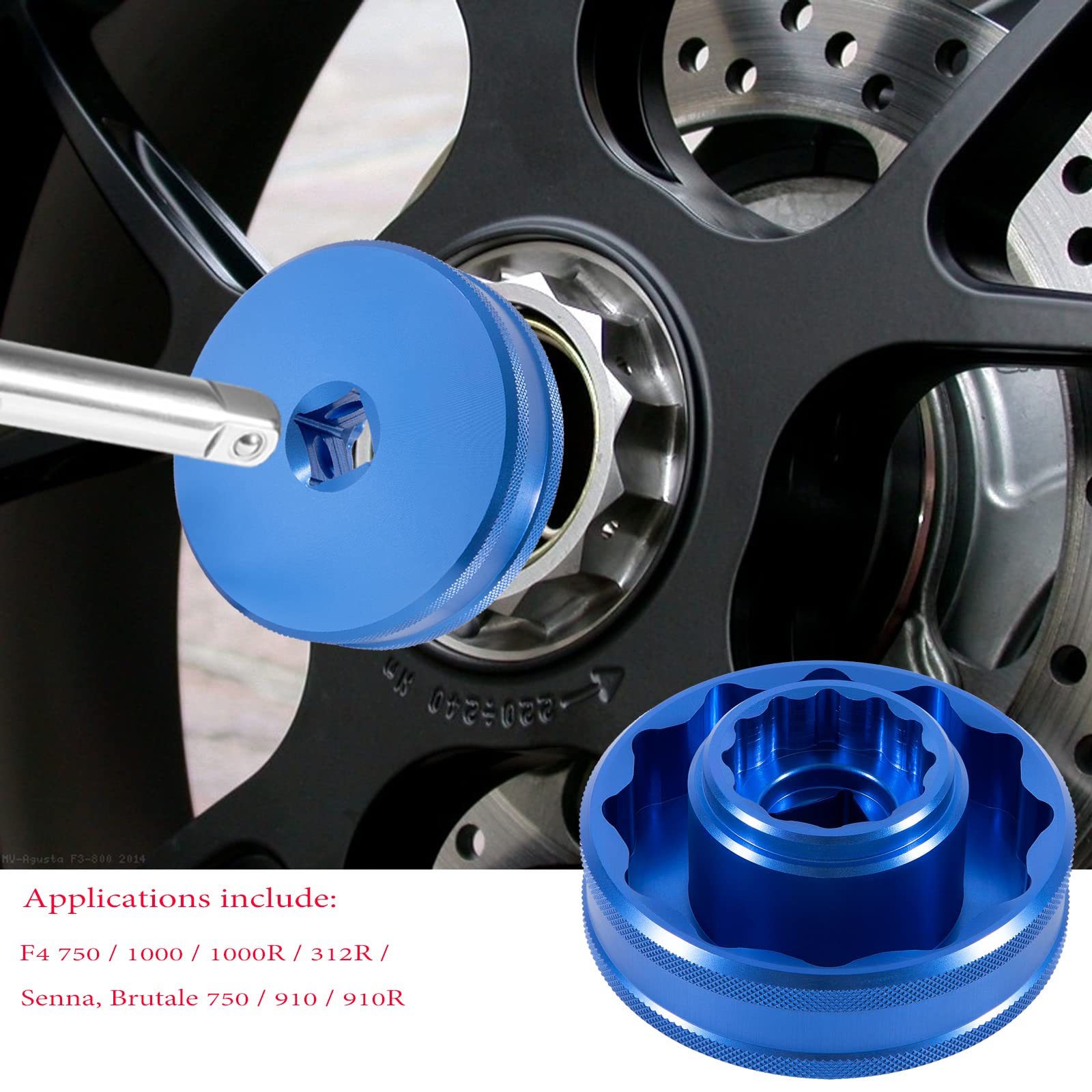 BUSSOLA DADO RUOTA PER MV AGUSTA 56mm - 26mm Alluminio T6 Lega,PER F4 750, 1000, 1000R, 312R, Senna, Brutale 675, 750, 800, 800RR, 910, 910R, 920.