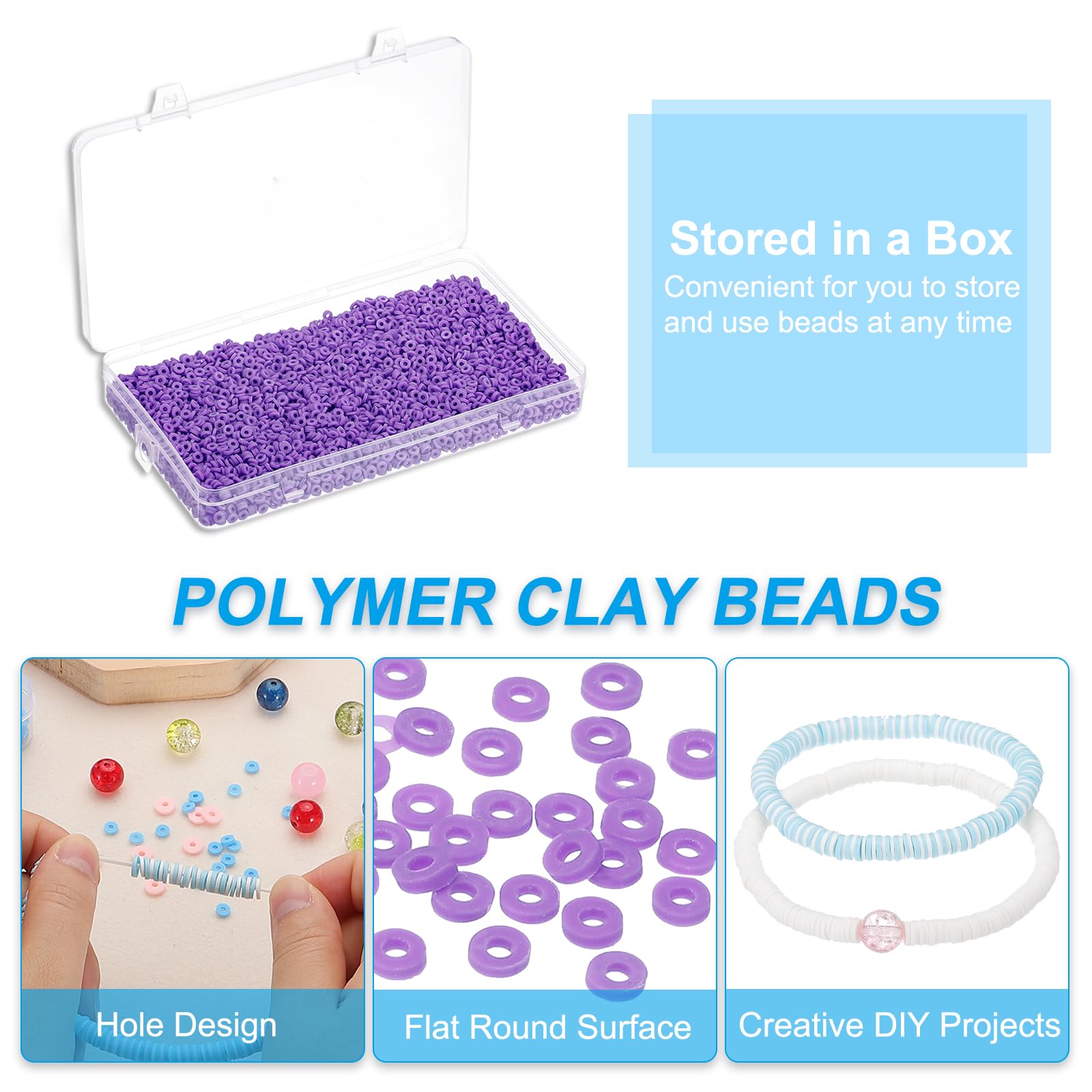 PATIKIL 4000 Pcs Clay Beads Bracelet Making Kit - Image 3