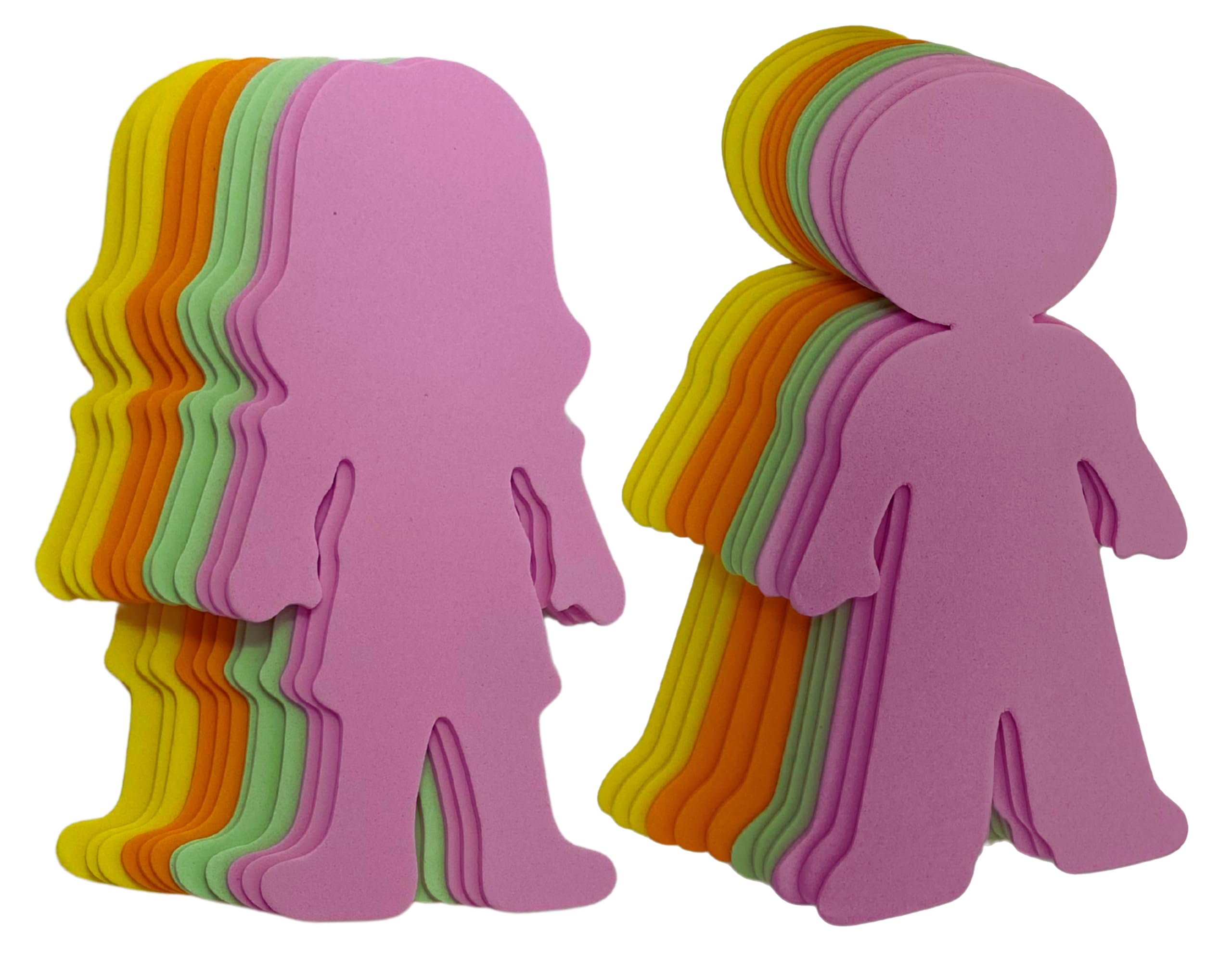 People Cutouts - 24 Foam Bulletin Board Cut Outs 6" Die Cut Shapes for The Classroom Kids Cut Out Shapes Classroom Cutouts of People Classroom Decorations Back to School Medium Large