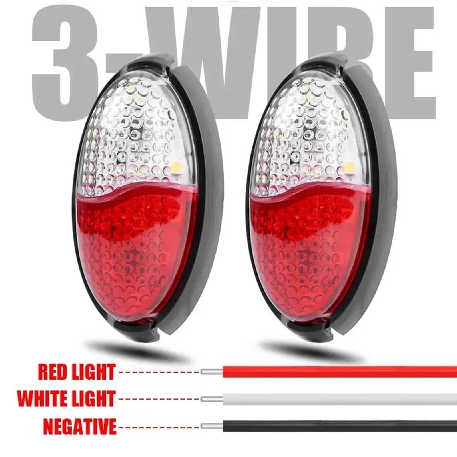 Luces Traseras Luces LED Posición Lateral Indicadores Luz Señal Freno Luz Trasera De Advertencia para Remolque Camión Luces Gálibo 12 V 24 V Faro Trasero(10pieces)