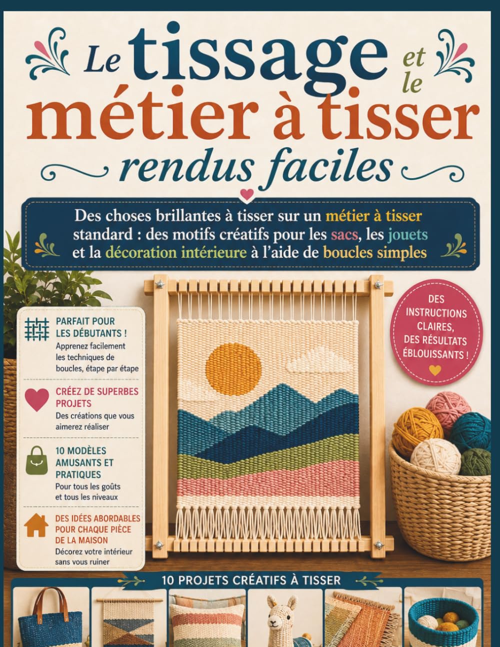 Le tissage et le métier à tisser rendus faciles: Des choses brillantes à tisser sur un métier à tisser standard : des motifs créatifs pour les sacs, ... intérieure à l'aide de boucles simples