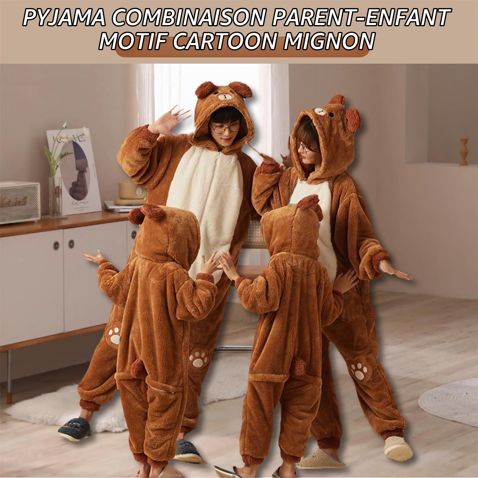 Pyjama Animaux Adulte Unisexe Combinaison,Animal Pyjama Onesie Costume,Ensemble Cosplay Une Pièce pour Halloween, Carnaval