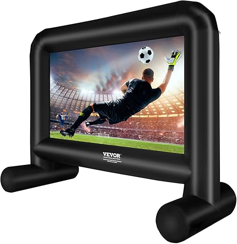 Miniatura 9 de VEVOR Pantalla de cine inflable, pantalla de proyector inflable de 16 pies para exteriores con soplador y bolsa de transporte, proyección