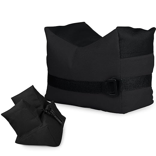 Twod Outdoor Shooting Rest Bags Target Sports Shooting Bench Rest Front & Rear Support SandBag Stand Holders for Gun Rifle Shooting Hunting Photography - Unfilled