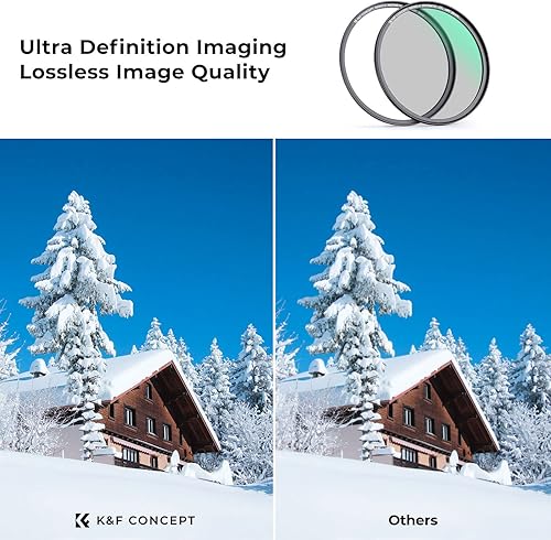 Miniatura 5 de K&F Concept Filtro polarizador magnético de 2.165 in + kit de anillo básico magnético, filtro polarizador circular resistente a los arañazos con 28