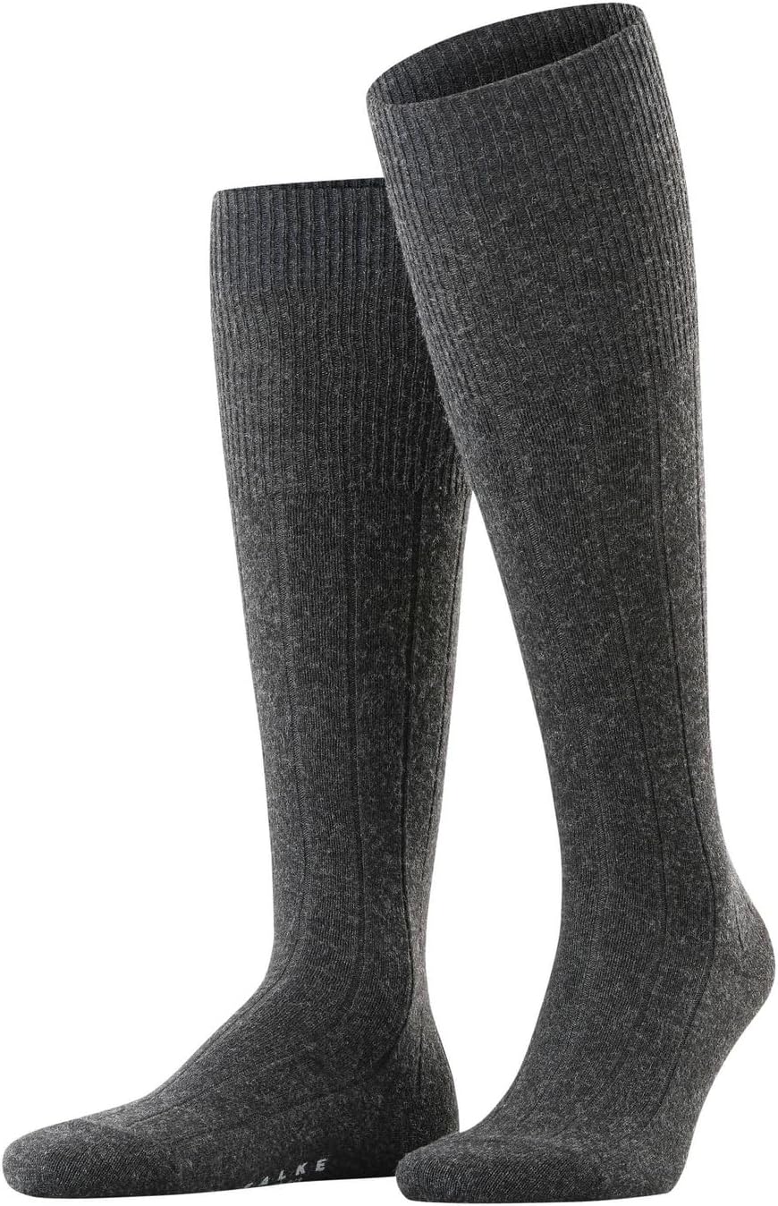 FALKE Men's Lhasa Rib Knee High Socks, Anthracite, 6.5-9