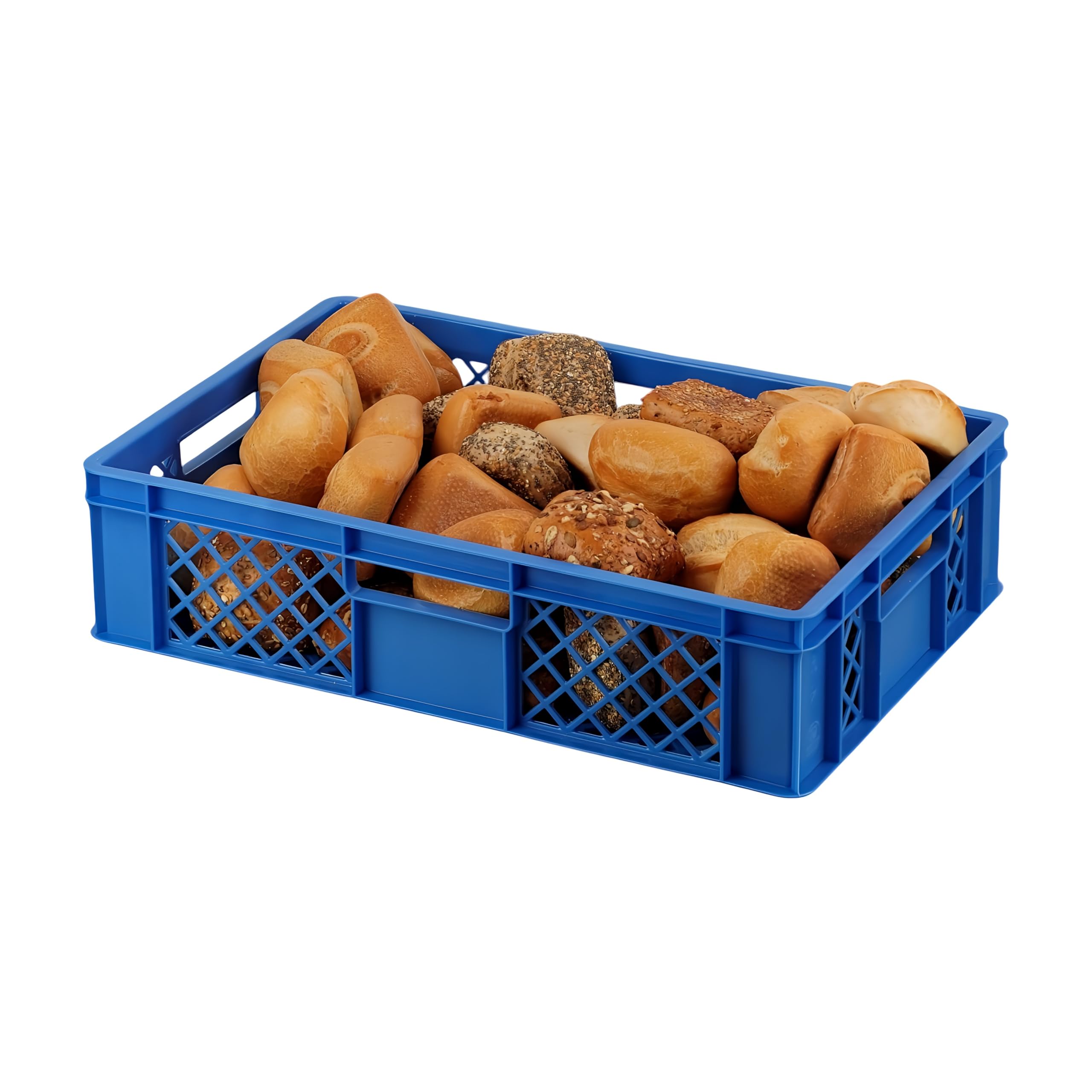 Logiplast 6 Stück Bäckerkisten Brotkisten 600 x 400 x 150 mm in blau