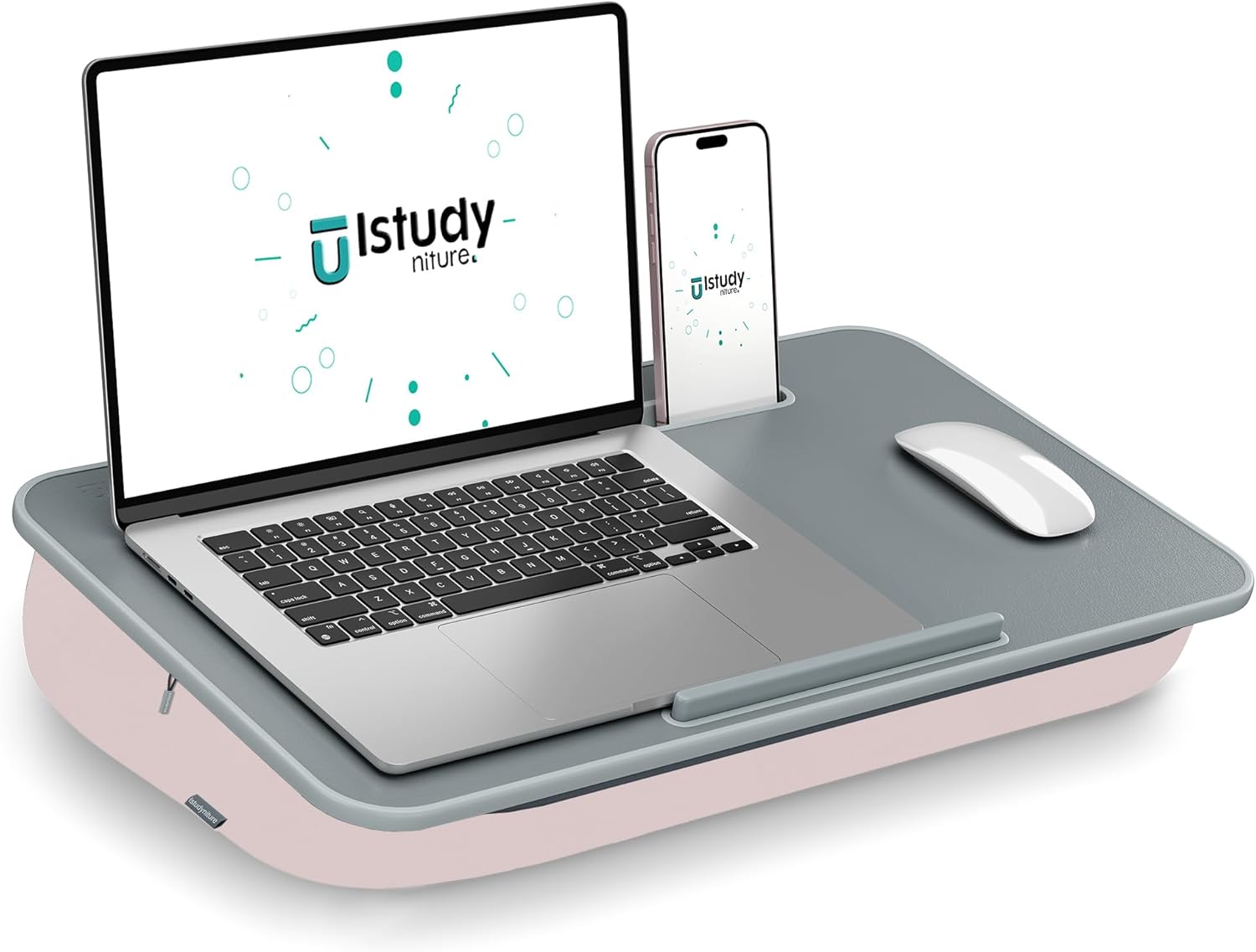 Lap Desk with Washable Cushion – Fits up to 17-Inch Laptops – Portable Laptop Desk & Stand – Bed desks & Tray for Writing, Reading, Working, Gaming on Bed, Couch, Floor –Istudyniture- Large, Beige